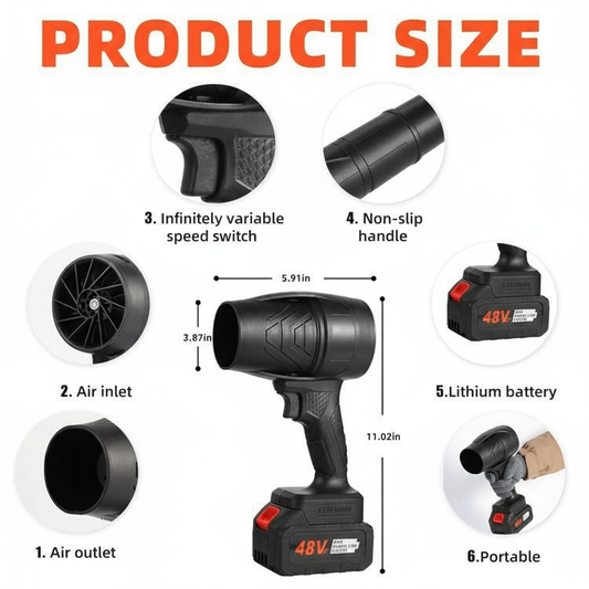 Turbo Jet Blower – Rechargeable & Portable